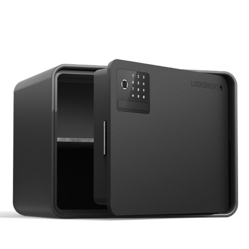 Сейф DELI LockSwort биометрический + электронный замок + ключ + Wi-Fi, 300х400х300 мм, 10 кг, белый