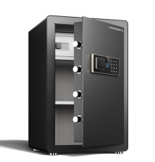 Сейф LockSworth биометрический + электронный замок + ключ, 600х380х360 мм, 22.5 кг, черный