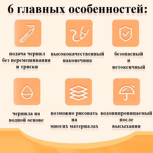 Набор акриловых маркеров Deli 