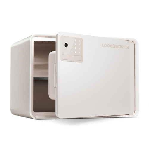 Сейф LockSworth биометрический + электронный замок + ключ, 250х360х250 мм, 6 кг, белый