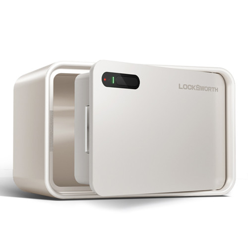Сейф LockSworth сканер ладони + bluetooth + ключ, 200х310х200 мм, 4 кг, белый