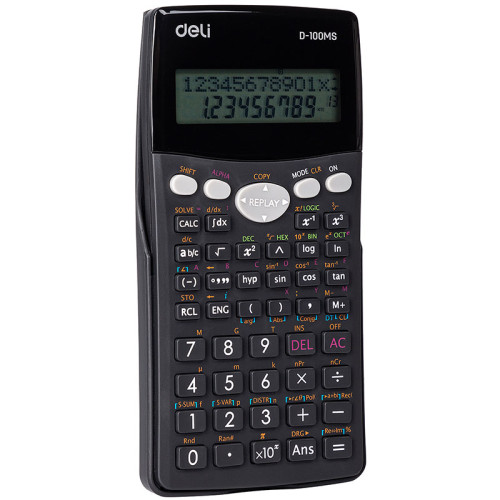 Калькулятор научный DELI ED-100MS, 10+2 разрядов, 300 функций, 157,3х77,3х20 мм,темно серый