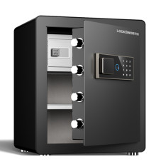 Сейф LockSworth биометрический + электронный замок + ключ, 450х380х320 мм, 18 кг, черный