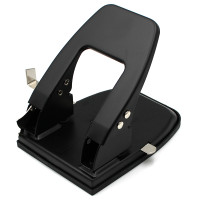 Дырокол BASY "7330", до 30 листов, металлический корпус, черный