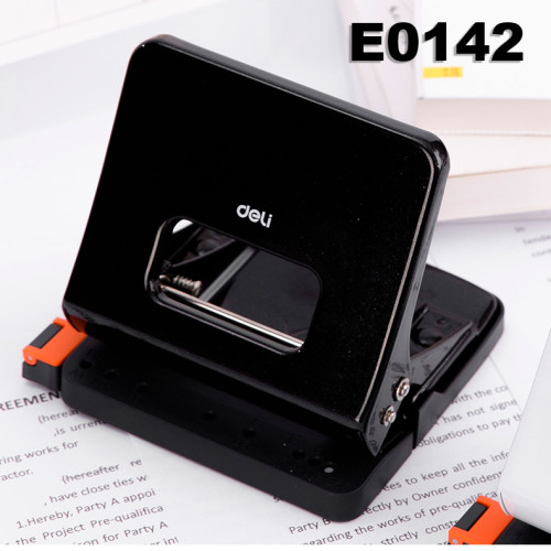 Дырокол DELI, до 25 листов, металлический корпус, черный Дырокол DELI, до 25 листов, металлический корпус, черный