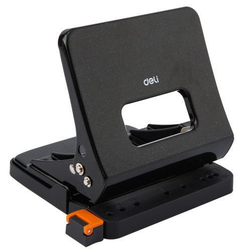 Дырокол DELI, до 25 листов, металлический корпус, черный Дырокол DELI, до 25 листов, металлический корпус, черный