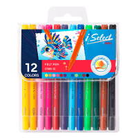 Фломастеры Deli  "i Select", 12 цветов, PVC упаковка, европодвес
