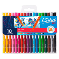 Фломастеры Deli  "i Select", 18 цветов,  PVC упаковка, европодвес