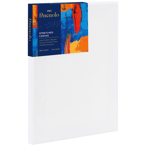 Холст на подрамнике DELI "Finenolo", 18х24 см, 280 г/м2, среднее зерно, хлопок Холст на подрамнике DELI "Finenolo", 18х24 см, 280 г/м2, среднее зерно, хлопок
