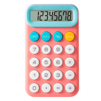 Калькулятор карманный DELI "Pupubaby M12" 8-разрядный, 110х64х13.6 мм, розовый