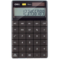 Калькулятор настольный DELI "1589" 12 разрядный, 166х104х15 мм, черный
