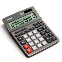Калькулятор настольный DELI "1671A" 12 разрядный, 183х135,2х38,8 мм, темно-серый