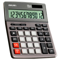 Калькулятор настольный DELI "1671A" 12 разрядный, 183х135х38 мм, темно-серый