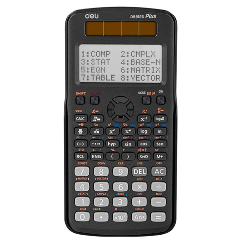 Калькулятор научный DELI "ED-991ES", 10+2 разряда, 417 функций, 171,7x82,6x17,6 мм, черный Калькулятор научный DELI "ED-991ES", 10+2 разряда, 417 функций, 171,7x82,6x17,6 мм, черный