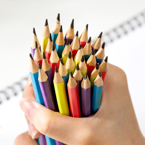 Карандаш DELI "Scribe" , 2В, шестигранный корпус, дерево, с ластиком, ассорти Карандаш DELI "Scribe" , 2В, шестигранный корпус, дерево, с ластиком, ассорти