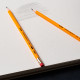 Карандаш DELI "Scribe", НВ, шестигранный корпус, дерево, с ластиком, желтый