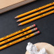 Карандаш DELI "Scribe", НВ, шестигранный корпус, дерево, с ластиком, желтый