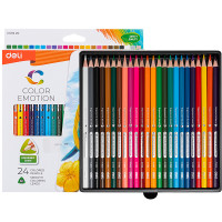 Карандаши цветные Deli "Color Emotion", 24 цвета, дерево, картон
