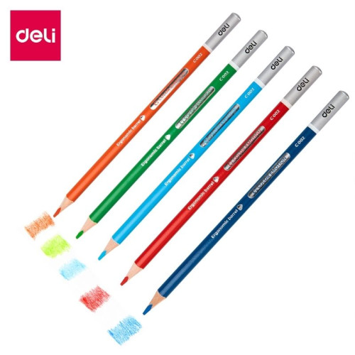 Карандаши цветные Deli "Color Emotion", 36 цветов, дерево, метал. пенал