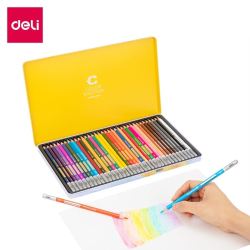 Карандаши цветные Deli "Color Emotion", 36 цветов, дерево, метал. пенал