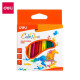 Карандаши цветные Deli "ColoRun", короткие, 12 цветов, PS, картон