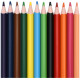 Карандаши цветные Deli "ColoRun", короткие, 12 цветов, PS, картон