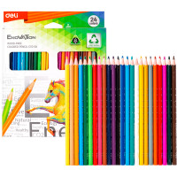 Карандаши цветные Deli "Enovation", 24 цвета, PS, картон