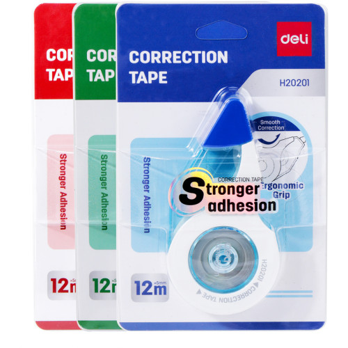 Корректирующий роллер DELI "Stronger adhesion", 5 мм х 12 м, ассорти Корректирующий роллер DELI "Stronger adhesion", 5 мм х 12 м, ассорти