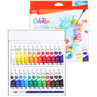 Краски акварельные DELI "ColoRun", художественные, 24 цвета в тубах по 5 мл.
