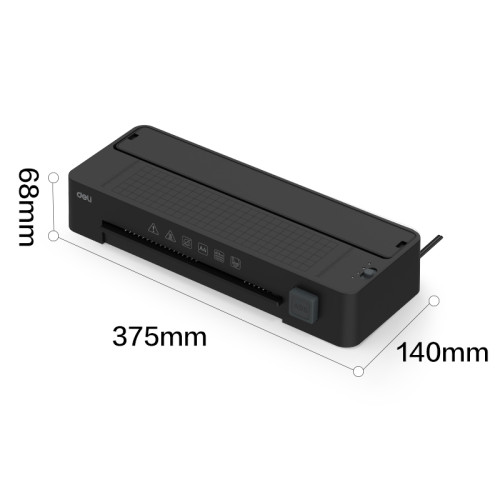 Ламинатор DELI "ET109" формат A4 (260 мм/мин), черный Ламинатор DELI "ET109" формат A4 (260 мм/мин), черный