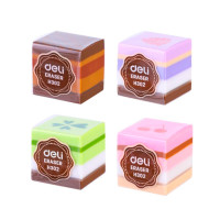 Ластик DELI "Cake", квадратный, ассорти (25х25х25 мм)