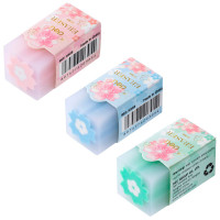 Ластик DELI "Cherry Blossom", прямоугольный, ассорти (38х20х20 мм)