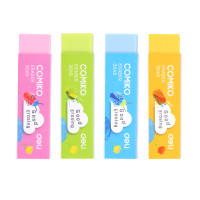 Ластик DELI "Comiko", прямоугольный, ассорти, 60х15х15 мм