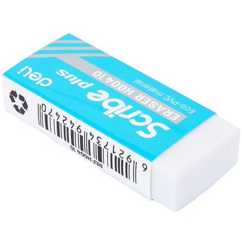 Ластик DELI "Scribe Plus", прямоугольный, белый (60х24х12 мм) Ластик DELI "Scribe Plus", прямоугольный, белый (60х24х12 мм)