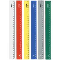 Линейка СТАММ 30 см, непрозрачная, ассорти