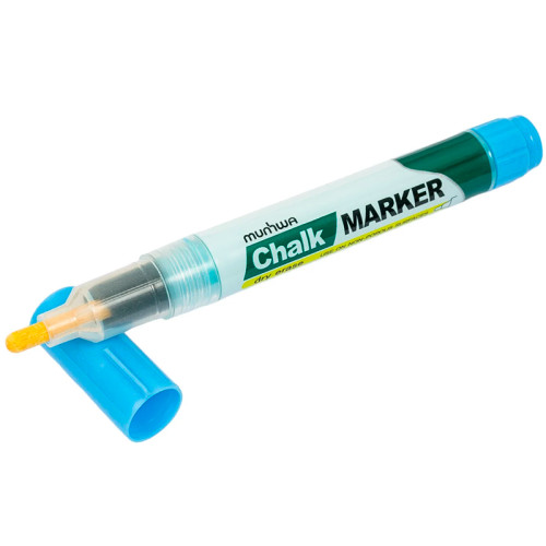 Маркер меловой "MunHwa" Chalk, 3мм, круглый, быстросохнующая основа , голубой, 1шт/уп Маркер меловой "MunHwa" Chalk, 3мм, круглый, быстросохнующая основа , голубой, 1шт/уп