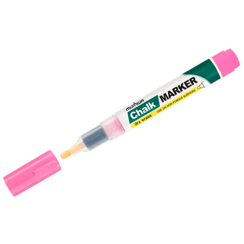 Маркер меловой "MunHwa" Chalk, 3мм, круглый, быстросохнующая основа , розовый, 1шт/уп Маркер меловой "MunHwa" Chalk, 3мм, круглый, быстросохнующая основа , розовый, 1шт/уп