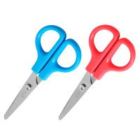 Ножницы DELI "i Select" 121 мм, пластиковые ручки, европодвес, цвет ассорти