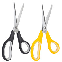 Ножницы DELI "Soft-touch", 195 мм, прорезиненные ручки, ассорти 