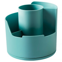 Органайзер DELI "LonGreen" 125х125х114 мм, на 4 отделения, вращающийся, синий