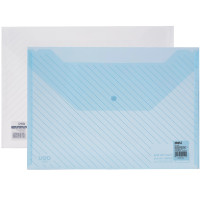 Папка-конверт на кнопке DELI "Aurora", А4, 0,16 мм, полоска, ассорти