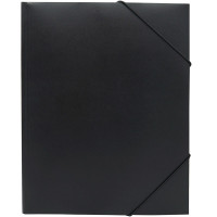Папка на резинке Silwerhof, А4 пластиковая, 500 мкм, корешок 15 мм., черная