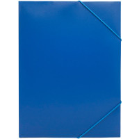 Папка на резинке Silwerhof, А4 пластиковая, 500 мкм, корешок 15 мм., синяя