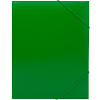 Папка на резинке Silwerhof, А4 пластиковая, 500 мкм, корешок 15 мм., зеленая