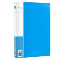 Папка с зажимом DELI, A4, 15 мм, 700 мкм, внутренний и торцевой карман, синяя