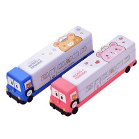 Пенал 2 отделения Deli, 233x60x70 мм, металлический 