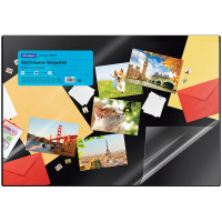 Покрытие настольное OfficeSpace 45 х 65 см, черное, с прозрачным верхом 