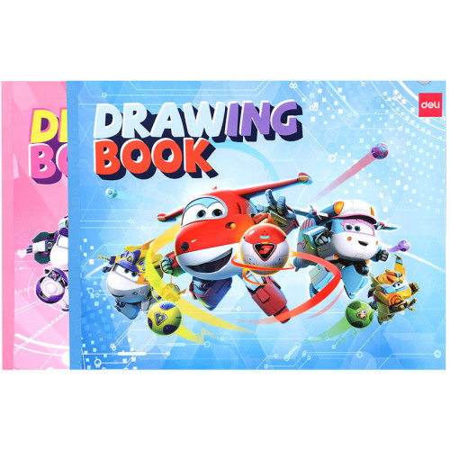 Альбом для рисования DELI, А4., 20 л., офсет, 100 г/кв.м., ассорти, склейка