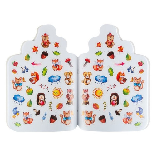 Альбом для рисования ЗХК "Цветик" "Мишка" с наклейками, 32 л., А4, на скрепке