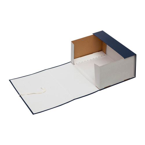 Архивный короб OfficeSpace на завязках, 320x240x150 мм, бумвинил, синий